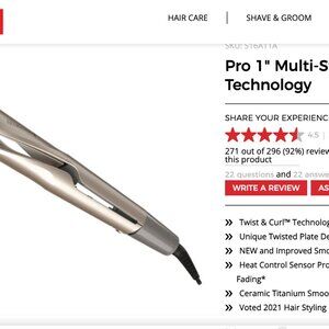 Remington Hair Pro 1" Multi-Styler Iron with Twist & Curl Technology